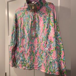 Lilly Pulitzer mermaid print half pullover XXL